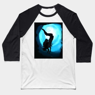 Deep Blue Diver Baseball T-Shirt